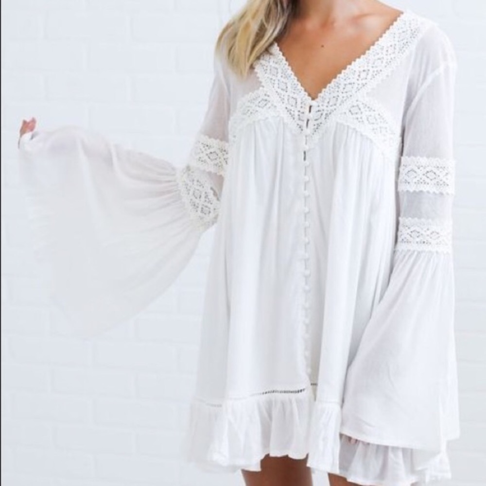 NWT Show Me Your Mumu Dalia White Tunic Cover-up